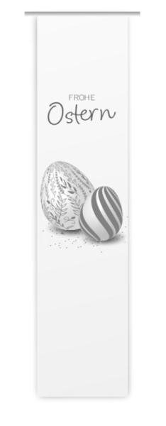 Ostern-moderna grau, Flächenvorhang Einzel